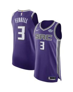 Men's Sacramento Kings #3 Yogi Ferrel Purple Icon Edition Stitched Jersey