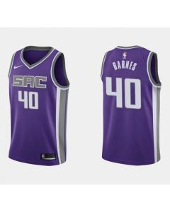 Men's Sacramento Kings #40 Harrison Barnes Purple Icon Edition Stitched Basketball Jersey