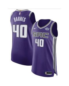 Men's Sacramento Kings #40 Harrison Barnes Purple Icon Edition Stitched Jersey
