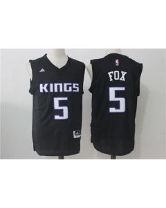 Men's Sacramento Kings #5 Fox Black Stitched NBA Jersey