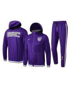 Men's Sacramento Kings 75th Anniversary Purple Performance Showtime Full-Zip Hoodie Jacket And Pants Suit