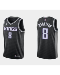 Men's Sacramento Kings #8 Maurice Harkless Swingman Black Statement Edition Stitched Jersey