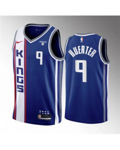 Men's Sacramento Kings #9 Kevin Huerter Blue 2023/24 City Edition Stitched Basketball Jersey