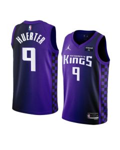Men's Sacramento Kings #9 Kevin Huerter Purple 2023/24 Statement Edition Swingman Stitched Basketball Jersey