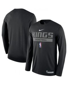 Men's Sacramento Kings Black 2022/23 Legend On-Court Practice Performance Long Sleeve T-Shirt