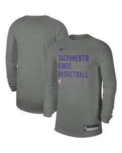 Men's Sacramento Kings Heather Gray 2023/24 Legend On-Court Practice Long Sleeve T-Shirt