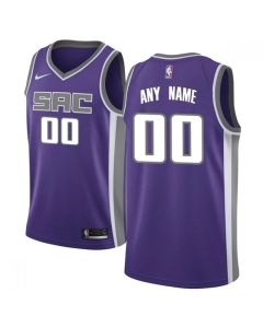Men's Sacramento Kings Purple Customized Stitched NBA Jersey