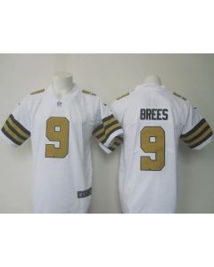 Men's Saints #9 Dree Brees White Limited Rush Stitched NFL Jersey