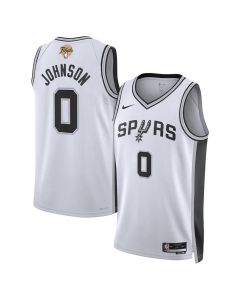 Men's San Antonio Spurs #0 Keldon Johnson Nike White 2026 NBA Finals Swingman Association Edition Jersey (White)