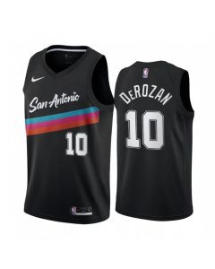 Men's San Antonio Spurs #10 DeMar DeRozan 2020 Black City Edition Stitched Jersey