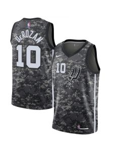 Men's San Antonio Spurs #10 DeMar DeRozan Camo 2019 City Edition Stitched NBA Jersey