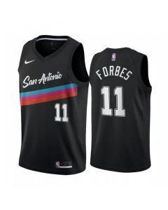 Men's San Antonio Spurs #11 Bryn Forbes 2020 Black City Edition Stitched Jersey