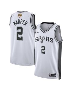 Men's San Antonio Spurs #2 Dylan Harper Nike White 2026 NBA Finals Swingman Association Edition Jersey