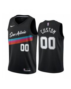 Men's San Antonio Spurs 2020 Black City Edition Customized Stitched NBA Jersey
