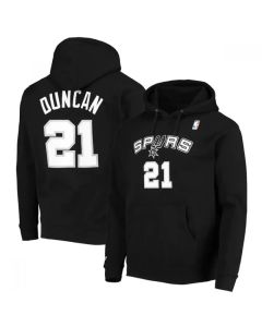 Men's San Antonio Spurs #21 Tim Duncan 2021 Black Pullover Hoodie