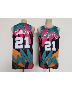 Men's San Antonio Spurs #21 Tim Duncan Throwback basketball Jersey