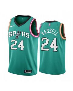 Men's San Antonio Spurs #24 Devin Vassell 2022/23 Teal City Edition Stitched Jersey