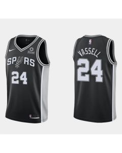 Men's San Antonio Spurs #24 Devin Vassell Black Icon Edition Stitched Jersey