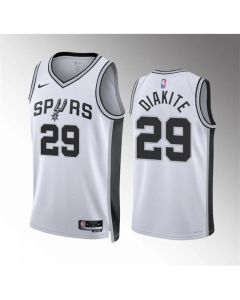 Men's San Antonio Spurs #29 Mamadi Diakite White Association Edition Stitched Basketball Jersey