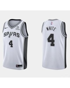 Men's San Antonio Spurs #4 Derrick White Association Edition White Stitched Jersey