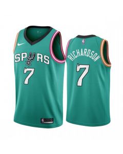 Men's San Antonio Spurs #7 Josh Richardson 2022/23 Teal City Edition Stitched Jersey