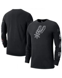 Men's San Antonio Spurs Black 2022/23 City Edition Essential Expressive Long Sleeve T-Shirt (Black)
