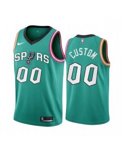Men's San Antonio Spurs Customized 2022/23 Teal City Edition Stitched Basketball Jersey