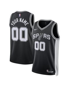 Men's San Antonio Spurs Nike Black Swingman Icon Edition Custom Jersey (Black)