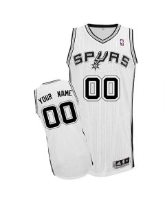 Men's San Antonio Spurs White Authentic Custom Jersey