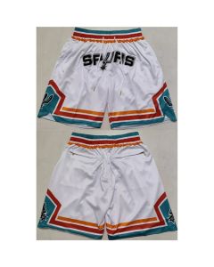 Men's San Antonio Spurs White Shorts (Run Small)