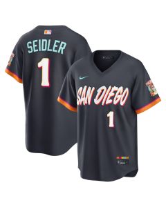 Men's San Diego Padres #1 Peter Seidler Nike Obsidian 2026 City Connect Stadium Jersey (City Connect)