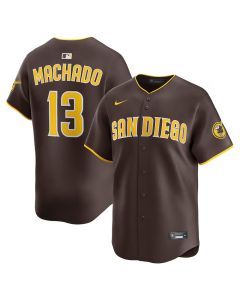 Men's San Diego Padres #13 Manny Machado Brown Alternate Limited Player Jersey (Brown)