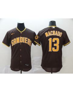 Men's San Diego Padres #13 Manny Machado Coffee Flex Base Stitched MLB Jersey