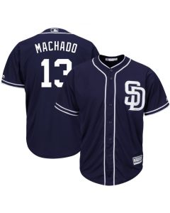 Men's San Diego Padres #13 Manny Machado Navy Cool Base Stitched MLB Jersey