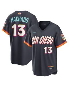 Men's San Diego Padres #13 Manny Machado Obsidian 2026 City Connect Stadium Jersey (City Connect)