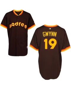 Men's San Diego Padres #19 Tony Gwynn Brown 1984 Cool Base Stitched Jersey