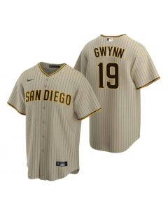 Men's San Diego Padres #19 Tony Gwynn Brown Cool Base Stitched Jersey