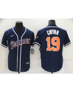 Men's San Diego Padres #19 Tony Gwynn Navy Cool Base Stitched Jersey