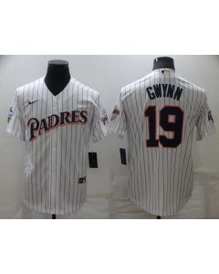 Men's San Diego Padres #19 Tony Gwynn White Cool Base Stitched Jersey