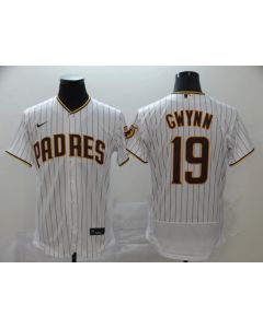 Men's San Diego Padres #19 Tony Gwynn White Flex Base Stitched MLB Jersey