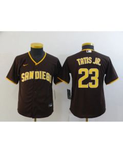Men's San Diego Padres #23 Fernando Tatis Jr. Coffee Flex Base Stitched MLB Jersey (Style 2)