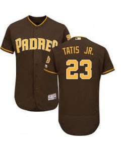 Men's San Diego Padres #23 Fernando Tatis Jr. Coffee Flex Base Stitched MLB Jersey (Style 3)