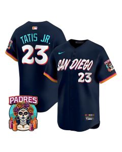 Men's San Diego Padres #23 Fernando Tatis Jr. Navy 2026 City Connect Stitched Jersey-Button Up (Navy)