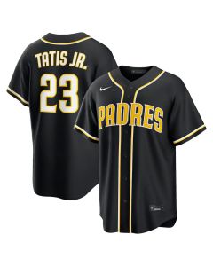 Men's San Diego Padres #23 Fernando Tatis Jr. Fashion Replica Black Out Jersey