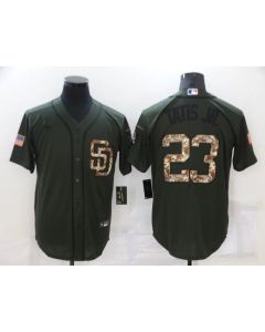 Men's San Diego Padres #23 Fernando Tatis Jr. Olive Camo Cool Base Stitched Jersey