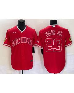 Men's San Diego Padres #23 Fernando Tatis Jr. Red Cool Base Stitched Baseball Jersey