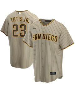 Men's San Diego Padres #23 Fernando Tatis Jr. Tan Alternate Replica Player Jersey (Tan)