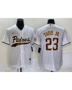 Men's San Diego Padres #23 Fernando Tatis Jr. White Cool Base Stitched Baseball Jersey
