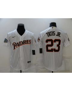 Men's San Diego Padres #23 Fernando Tatis Jr. White Cool Base Stitched Jersey (White)