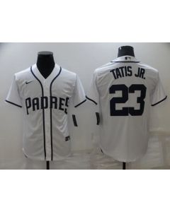 Men's San Diego Padres #23 Fernando Tatis Jr. White Cool Base Stitched Jersey